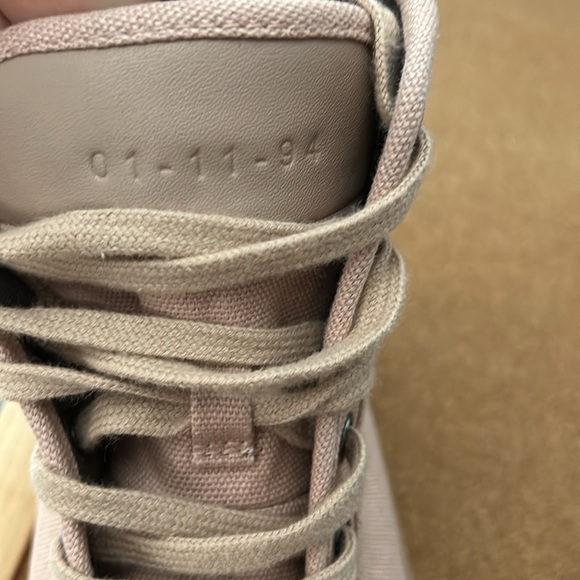 AllSaints Canvas High Top Sneakers Light Pink size 38 US 7 - Picture 13 of 16